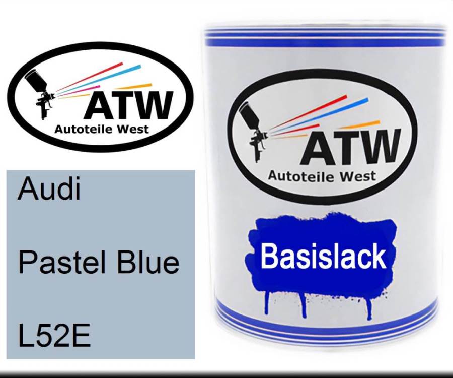 Audi, Pastel Blue, L52E: 1L Lackdose, von ATW Autoteile West.